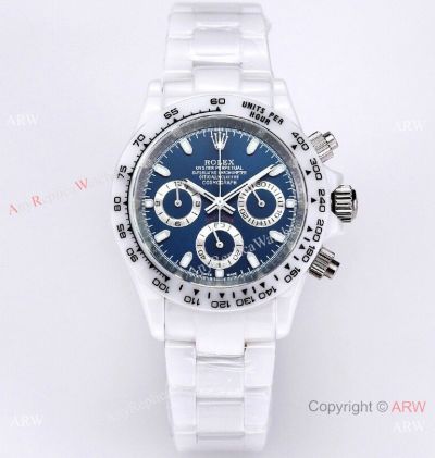 2023 New! Replica AET Remould Rolex Ceramic Daytona Watch 43 Azzurro-blue Dial